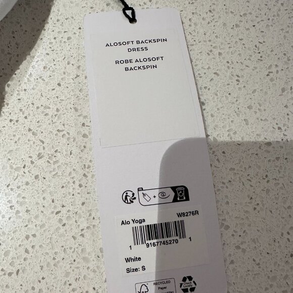 ALO Alosoft Backspin Dress White Size S - Picture 6 of 6